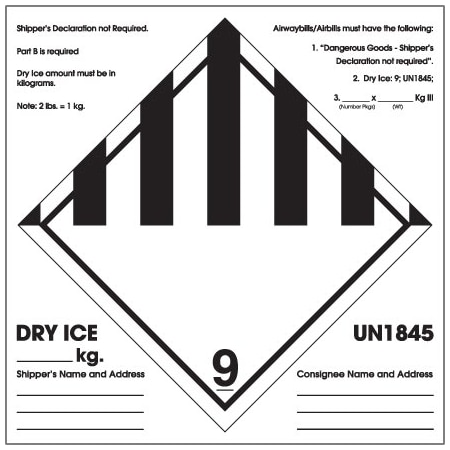 Bsc Preferred 6 x 6'' - ''Shipper's Declaration Not Required'' BUY00026895